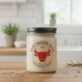 Nötköttstalg Balsam Etikett Klistermärke