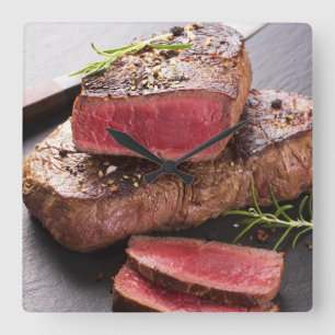 Nötköttsteak Fyrkantig Klocka