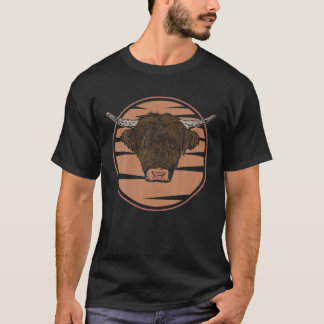 Nötkreatur Ansikte Kow Motif Farmer Animal Motif T Shirt