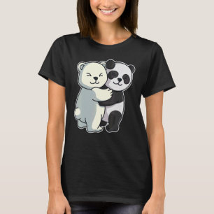 Nötkreatur av polar och Panda Cute Animals för kvi T Shirt