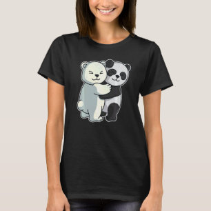 Nötkreatur av polar och Panda Cute Animals för kvi T Shirt