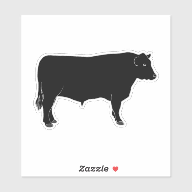 Nötkreatur - Black Angus Bull Klistermärken (Ark)