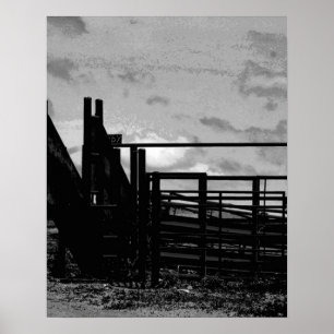 Nötkreatur Chute plats Poster