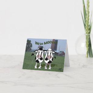 Nötkreatur flyttat nytt adress tillkännagivande. meddelande