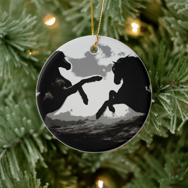 Nötkreatur - Hästkonst Julgransprydnad Keramik (Träd)