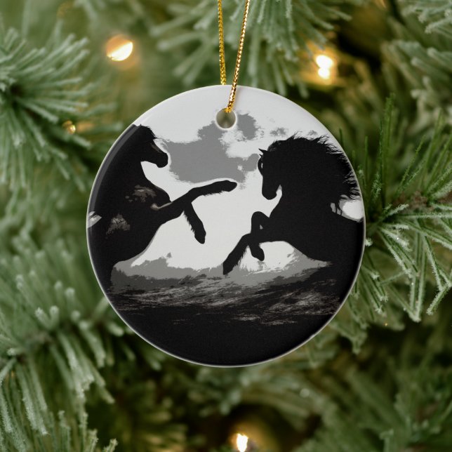 Nötkreatur - Hästkonst Julgransprydnad Keramik (Träd)