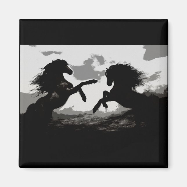 Nötkreatur - Hästkonst Magnet (Framsidan)