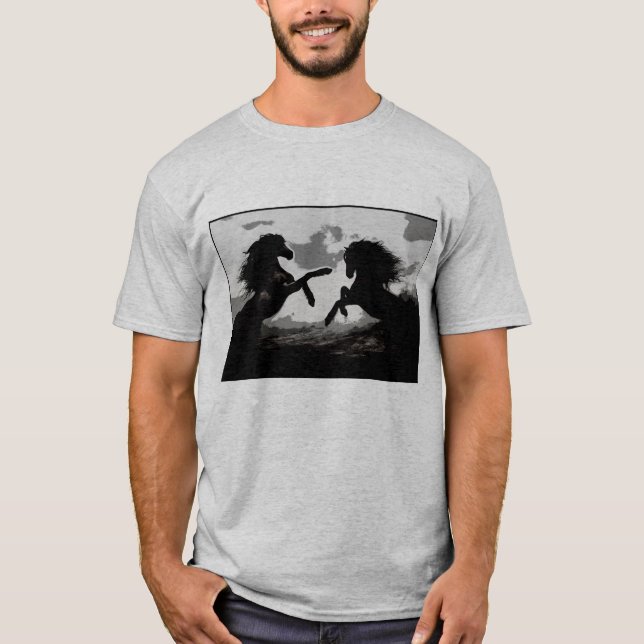 Nötkreatur - Hästkonst T Shirt (Framsida)