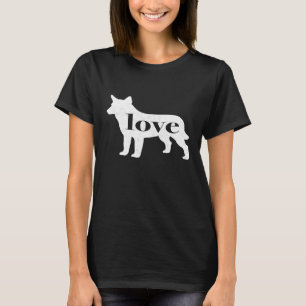 Nötkreatur Hund Blue Heeler Kärlek En Grafik i Vi T Shirt