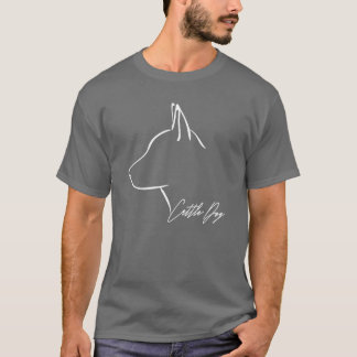 Nötkreatur Hund hund mamma hundar profil flicka T Shirt