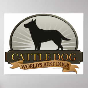 Nötkreatur Hund Poster