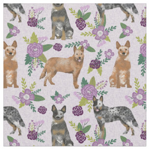 Nötkreatur hundar lavender blommigt tyg