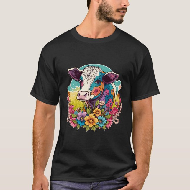 Nötkreatur i Cute Cow Älskare T Shirt (Framsida)