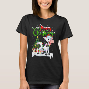 Nötkreatur juldekorationer tomte nötkreatur jul t shirt