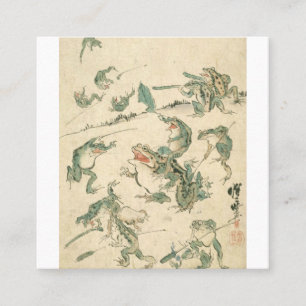 Nötkreatur - Kawanabe Kyosai Fyrkantigt Visitkort