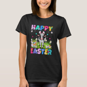 Nötkreatur Ko Glad Påsk Äggjakt Kanin Öra Nötkreat T Shirt