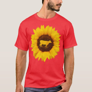 Nötkreatur, Manar Cow Bull Farm Solros T Shirt
