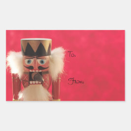 Nötkreatur med en märkre av en gåva rektangulärt klistermärke