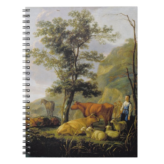 Nötkreatur nära floden Aelbert Cuyp Anteckningsbok (Framsidan)