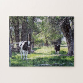 Nötkreatur under Träd Pussel