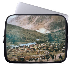 Nötkreaturranch, Colorado, 1899 (fotoet) Laptop Fodral
