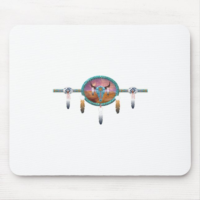 nötkreaturskalle musmatta (Framsidan)