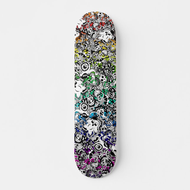 Nötkreaturskateboardregnbåge Skateboard Bräda 19,5 Cm (Framsida)