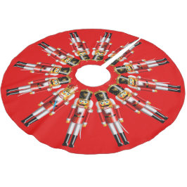 Nötliknande nötknäpparearmé julgransmatta borstad polyester