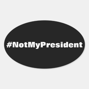#NotMyPresident-protest Ovalt Klistermärke