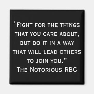 Notoriellt RBG-citattecken Magnet
