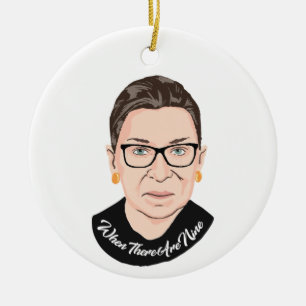 Notoriellt RBG - när det finns nio Julgransprydnad Keramik
