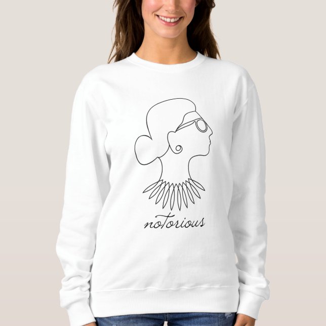 Notoriellt RBG Ruth Bader Ginsburg T Shirt (Framsida)