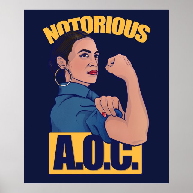 Notorious AOC alexandria ocasio cortez retro rosie Poster (Framsidan)
