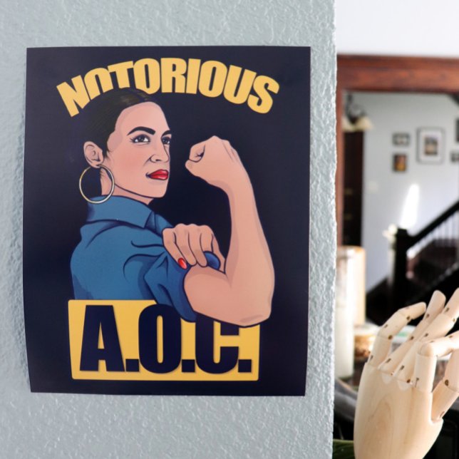 Notorious AOC alexandria ocasio cortez retro rosie Vykort (Skapare uppladdad)