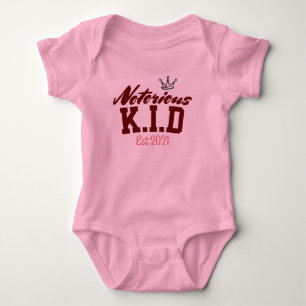 Notorious k.i.d. rosa baby bodydress t shirt