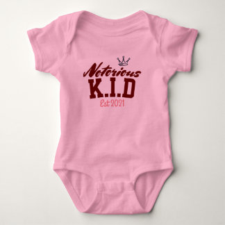 Notorious k.i.d. rosa baby bodydress t shirt