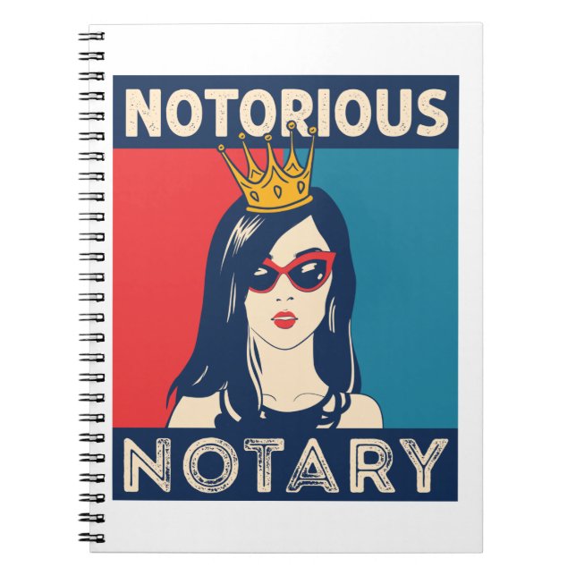 Notorious Notary Public Funny Parody Anteckningsbok (Framsidan)