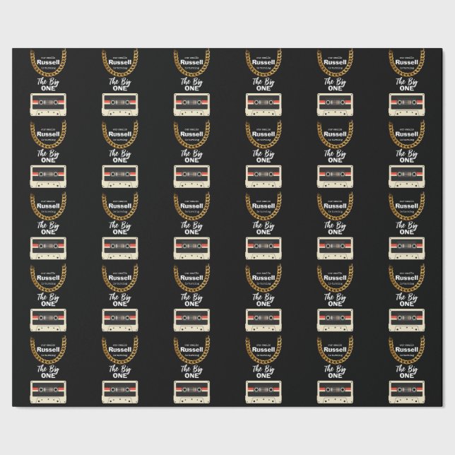 Notorious One 1st Birthday Black  Presentpapper (Seam)