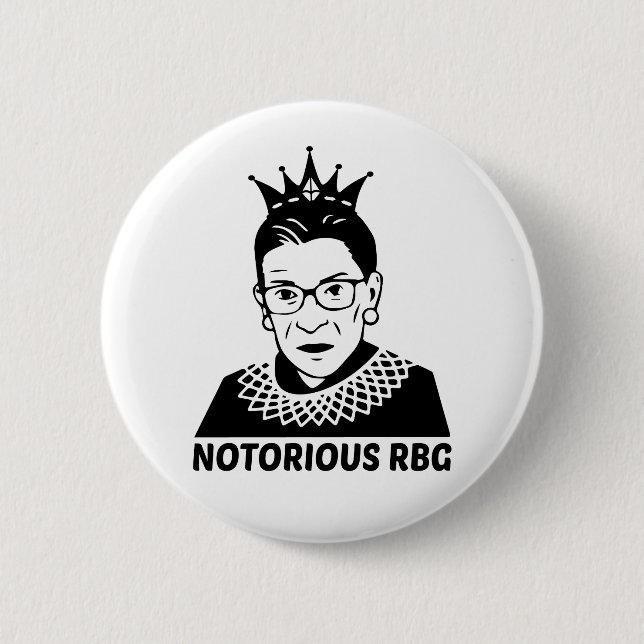 Notorious RBG BLACK - Ruth Bader Ginsburg Knapp (Framsida)