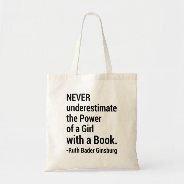 Notorious RBG Gift, Ruth Bader Ginsburg Quote Tygkasse (Framsidan)