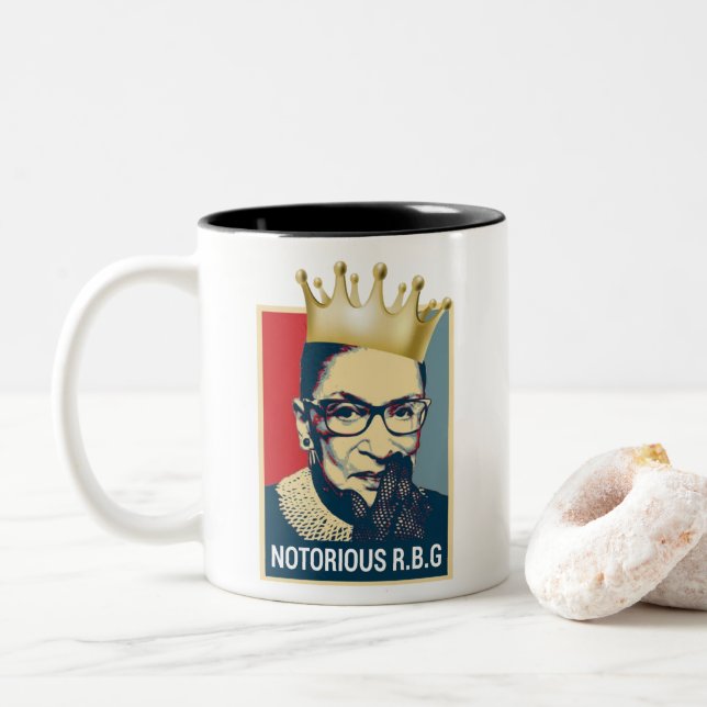 Notorious Rbg, Liberal Ruth Bader, Funny Ginsburg Två-Tonad Mugg (Med munk)