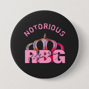 Notorious RBG Namnteckning Monogram Knapp