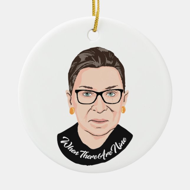 Notorious RBG - när det finns nio Julgransprydnad Keramik (Framsidan)