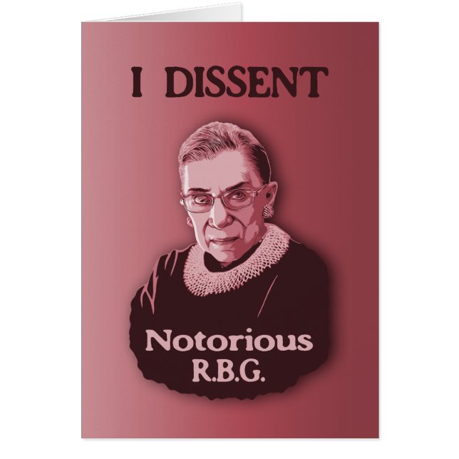 Notorious RBG -p Hälsningskort (Framsidan)