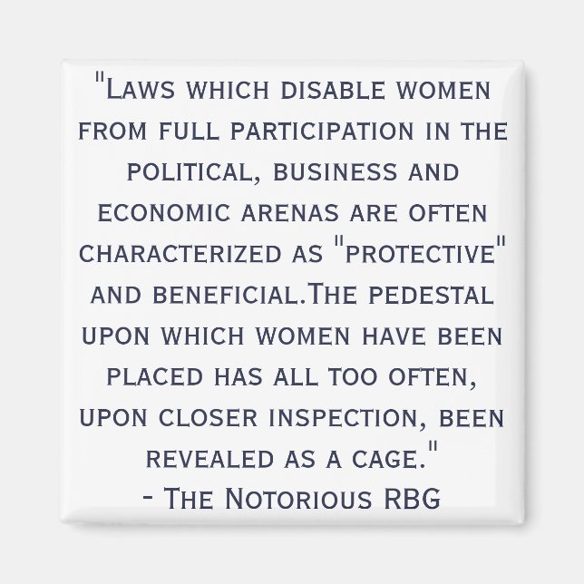 Notorious RBG Quote Magnet (Framsidan)