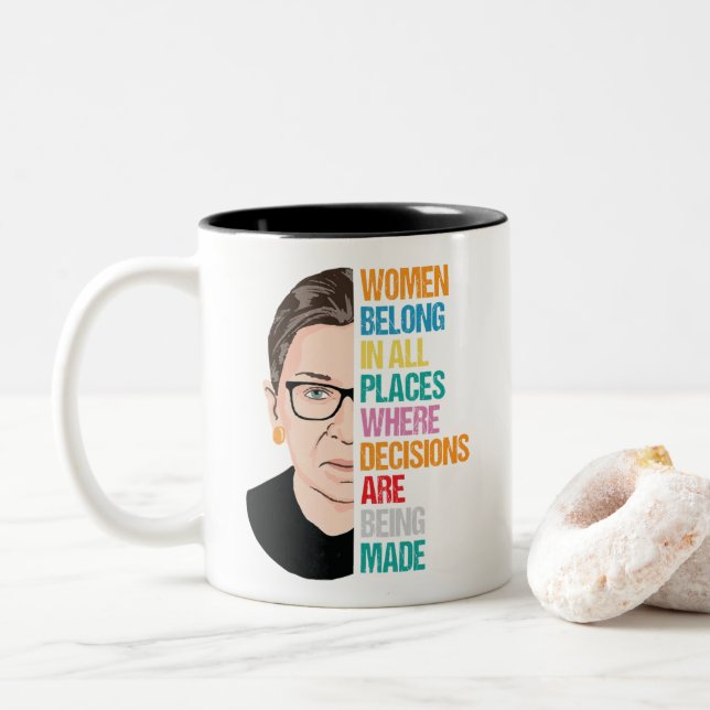 Notorious RBG, RBG Quotes Ruth Bader Ginsburg Två-Tonad Mugg (Med munk)