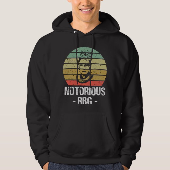 Notorious RBG - RGB Shirt, Ruth Bader Ginsburg Hoodie (Framsida)