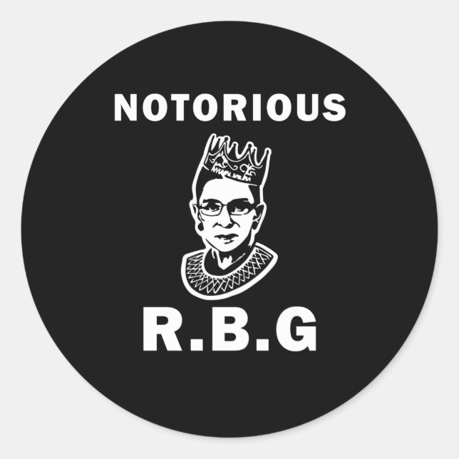Notorious RBG Runt Klistermärke (Framsida)