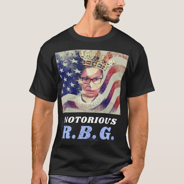Notorious RGB Ruth Bader Ginsburg Feminist Politik T Shirt (Framsida)