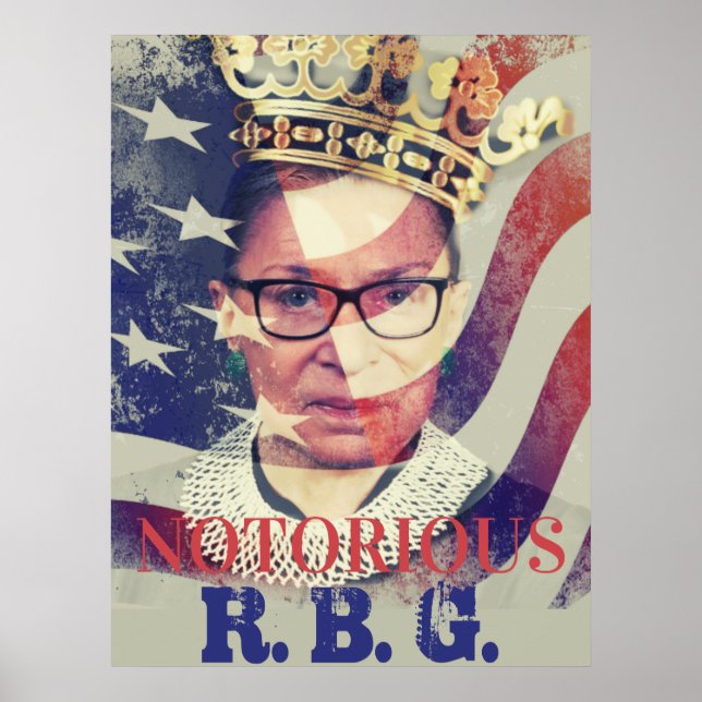 Notorious RGB Ruth Bader Ginsburg Liberal Feminist Poster (Framsidan)